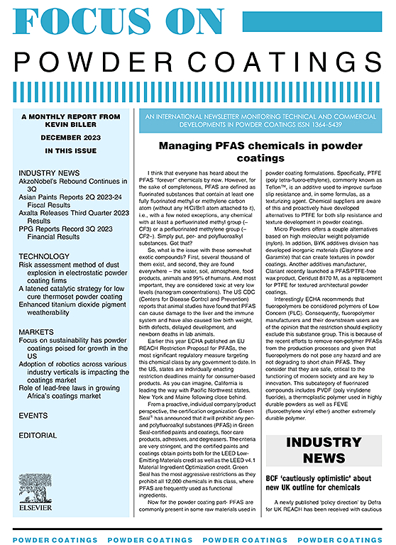 Go to journal home page - Focus on Powder Coatings